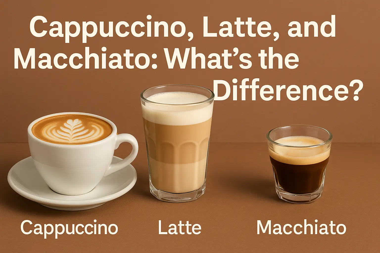 Cappuccino, Latte, and Macchiato What’s the Difference